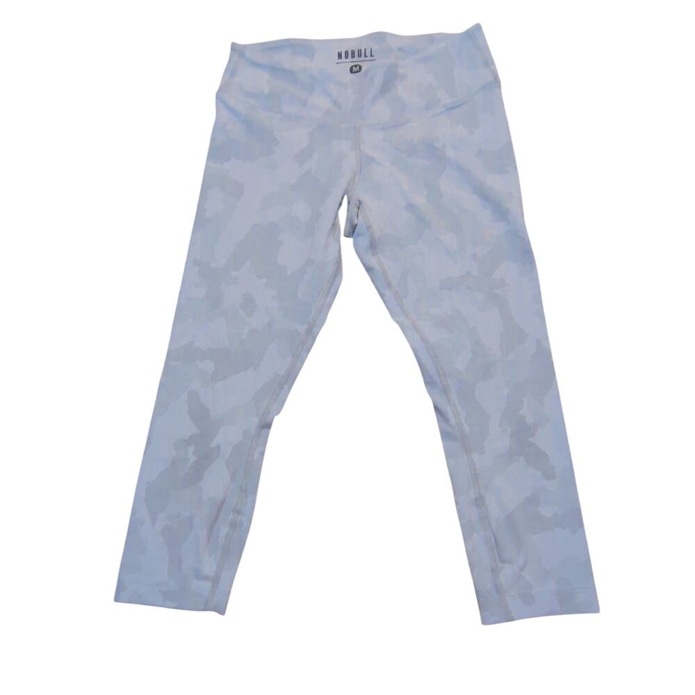 NOBULL Leggings Womens M Gray Camo Athletic Gym‎ Workout Compression Pants Capri